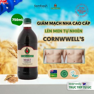 Giấm Mạch Nha Cao Cấp Cornwell's Lên Men Tự Nhiên Nhập khẩu chính hãng từ Úc - 375ml/750ml