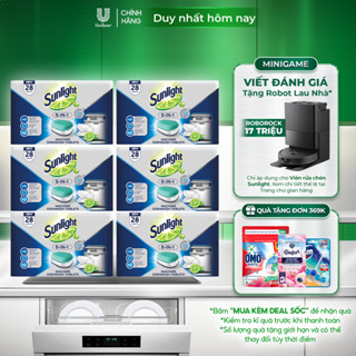 Combo 6 hộp viên rửa chén Sunlight - 168 viên rửa chén Sunlight (6 hộp)