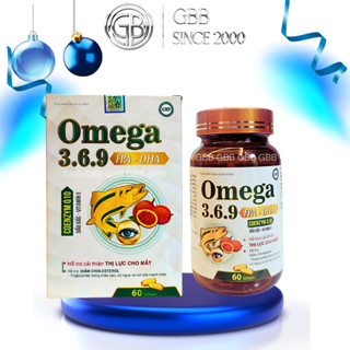  Viên uống omega 369 hỗ trợ cải thiện thị lực cho mắt giảm cholesterol giảm mỡ máu  1 Lọ 60 viên  