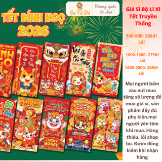  Phong Bao Lì Xì Tết Đỏ 2026 Chọn Mẫu Truyền Thống Lì xì hottrend 2026 tết 