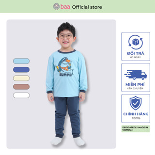 Đồ Bộ Bé Trai Dài Tay Thun Cotton Spandex Mềm Mịn Thoáng Mát (1-10 Tuổi) Baababy DB09D