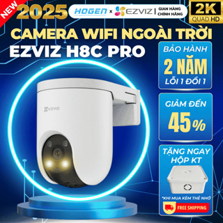 Camera Wifi Ngoài Trời EZVIZ Quay Quét 360 H9C, H8, C8C,H8C PRO C8W 2K 3K - Tích Hợp AI- Đêm Có Màu