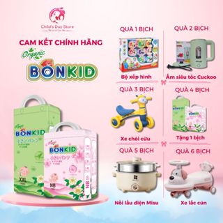 Bỉm dán/quần BonKid Organic hữu cơ size S62,L52,M56,XL48,XXL46,XXXL42 - Childs Day Store