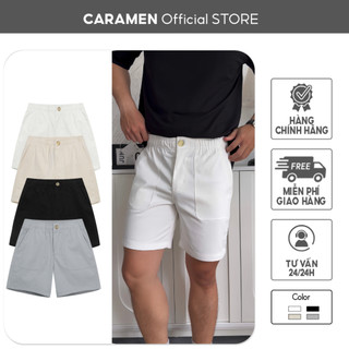  Quần Short Nam Kaki Quần Đùi Nam CARAMEN Quần Đùi Lửng Lưng Thun Có Khóa Kéo NK01 