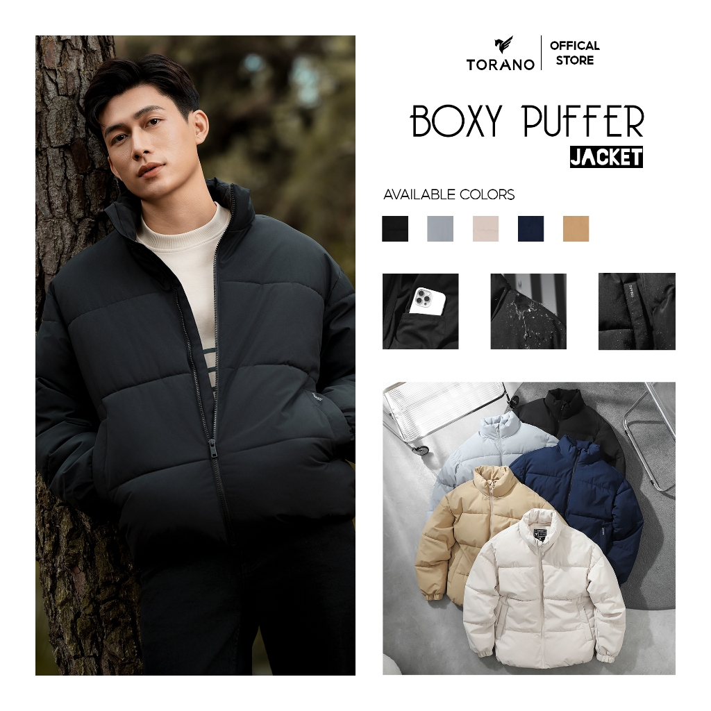 Áo Khoác Phao Nam Cổ Cao TORANO Chần Bông Cao Cấp, Khử Khuẩn, Siêu Nhẹ, Giữ Ấm Cực Tốt, Thiết Kế Trẻ Trung FWCF004