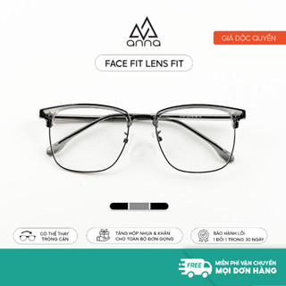  Gọng kính cận thời trang nam nữ ANNA chất liệu kim loại cao cấp dáng vuông unisex cá tính OL 31157 