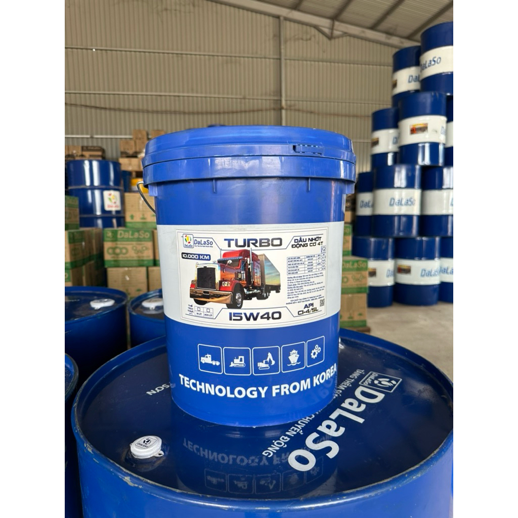 Dầu động cơ, dầu máy, dầu động cơ dalaso ci turbo 15w40 xô 18L, nhớt máy