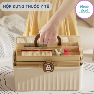hộp đựng thuốc nhiều ngăn có quai cầm tiện lợi, hộp thuốc y tế BOX để đồ sơ cứu 9333