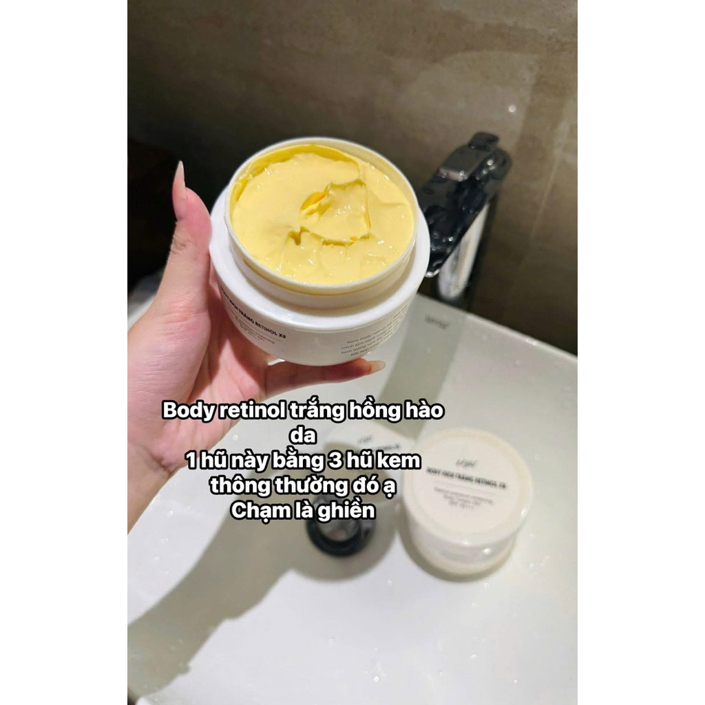 DEAL MỞ BÁN - Body retinol X8 Kích trắng hộp 200g