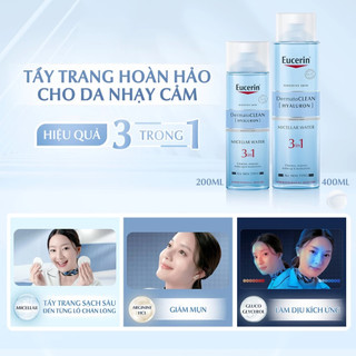 Nước tẩy trang dịu nhẹ cho da nhạy cảm Eucerin DermatoCLEAN Micellar 400ml