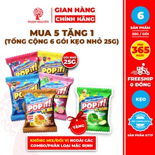 [MUA 5 TẶNG 1] Tổng cộng 6 Gói Nhỏ Kẹo Dẻo Thiên Thạch mix 6 vị Từ Nước Ép Trái Cây Thật Popit 25g