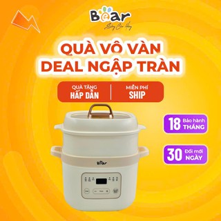 Nồi Nấu Cháo Chậm Bear 1.6L SB-NNC16 [Bản Tiếng Việt]- Nồi Bear đa năng, Nồi nấu chậm, Hấp, Cách