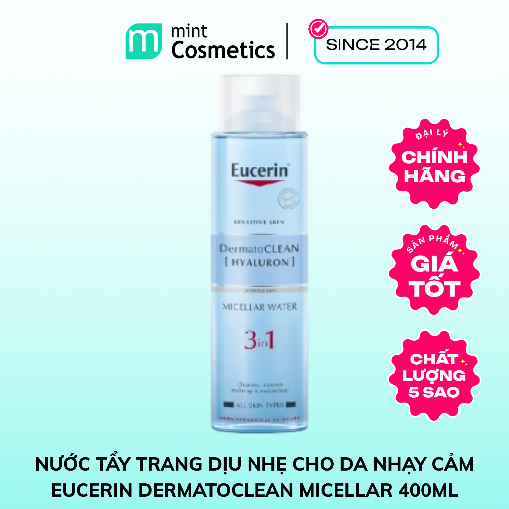 Nước tẩy trang dịu nhẹ cho da nhạy cảm Eucerin DermatoCLEAN Micellar 400ml