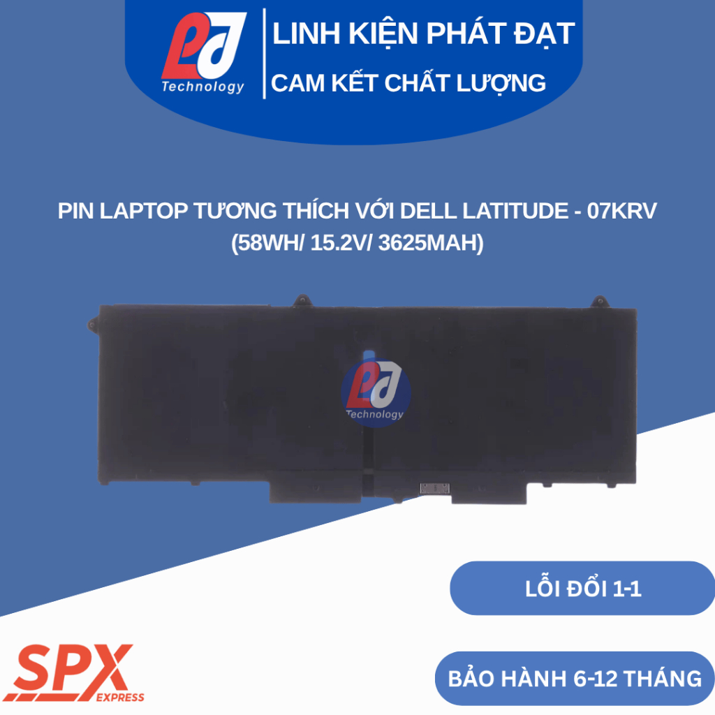 Pin Dell 07KRV – Pin Laptop Tương Thích Với Dell Latitude 5430/5530, Precision 3570 (58Wh / 15.2V)