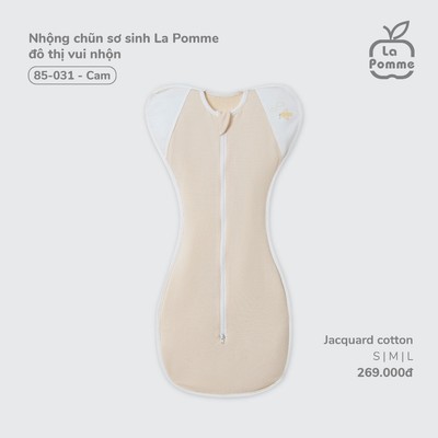 Nhộng chũn sơ sinh La Pomme đô thị vui nhộn - Sợi Jacquard Cotton thoáng khí an toàn – Bé trai/gái - S/M/L