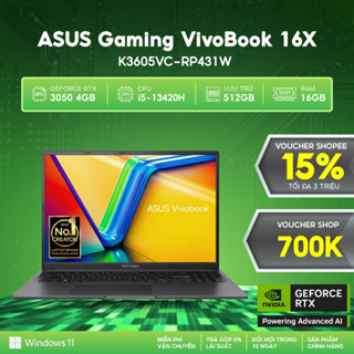 Laptop ASUS Gaming VivoBook 16X K3605VC-RP431W  Card đồ họa GeForce RTXTM 3050 4GB