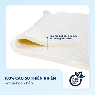 Tấm trải nệm, Topper nệm cao su thiên nhiên Liên Á, mềm mại, êm ái, độ đàn hồi cao