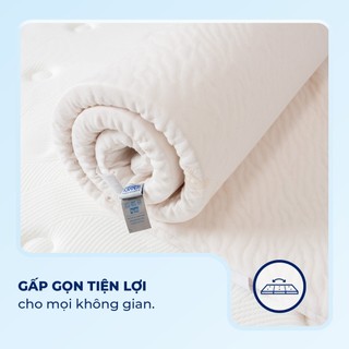 Tấm trải nệm, Topper nệm cao su thiên nhiên Liên Á, mềm mại, êm ái, độ đàn hồi cao