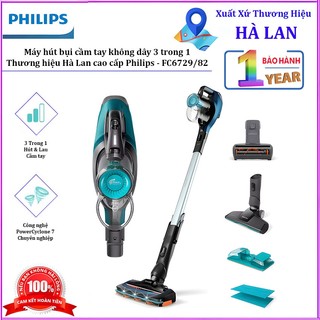  Máy hút bụi cầm tay không dây dạng cán 3 trong 1 SpeedPro Aqua. Thương hiệu Hà Lan cao cấp Philips - FC6729 