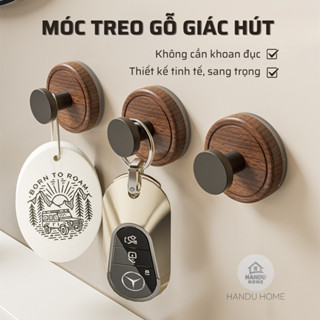 Móc Treo Gỗ Dán Tường Handu Home, Siêu Dính, Chống Thấm Nước, Chịu Lực Cao Tái Sử Dụng Tiện Lợi Cho Nhà Bếp, Phòng Tắm