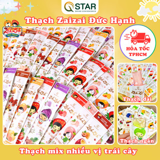 Thùng 2Kg Thạch Zai Zai Đức Hạnh - Kẹo Thạch Zai Zai - Mix Nhiều Vị Trái Cây - Ăn Vặt, Food, Thức Ăn