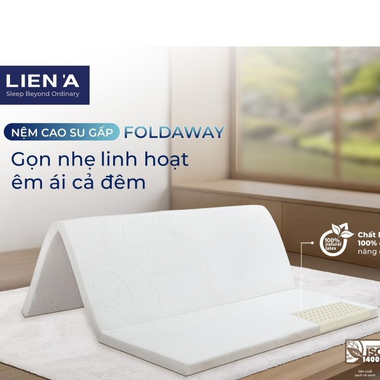 Nệm Cao Su Liên Á Gấp 3 FOLDAWAY