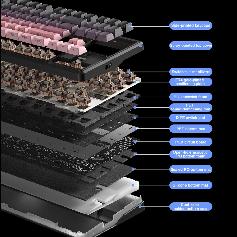 Bàn phím cơ AULA F87 Pro V2 - Pin 120000 - LED RGB- Layout TKL- Hotswap 5 Pin - Có app Macro - | BigBuy360 - bigbuy360.vn