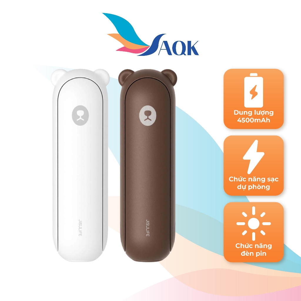 Quạt mini cầm tay Jisulife 3 in 1 4500mAh Handheld Fan Life8 Plus F8X - Hàng chính hãng