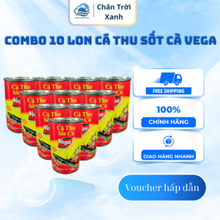   Combo 10 Lon  Cá Thu Kim Sốt Cà VEGA 155G - Cao Cấp Nhập Khẩu Thái Lan -  Đậm Đà Giàu Dinh Dưỡng 