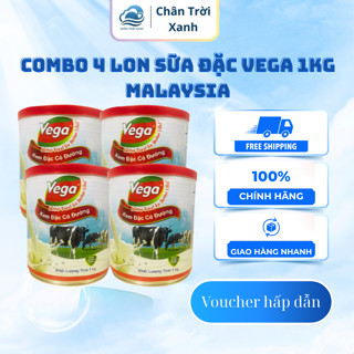   Combo 4 Lon  Sữa Đặc Vega 1kg – Nhập Khẩu Malaysia – Hương Vị Béo Ngậy – Pha Cà Phê Làm Bánh 