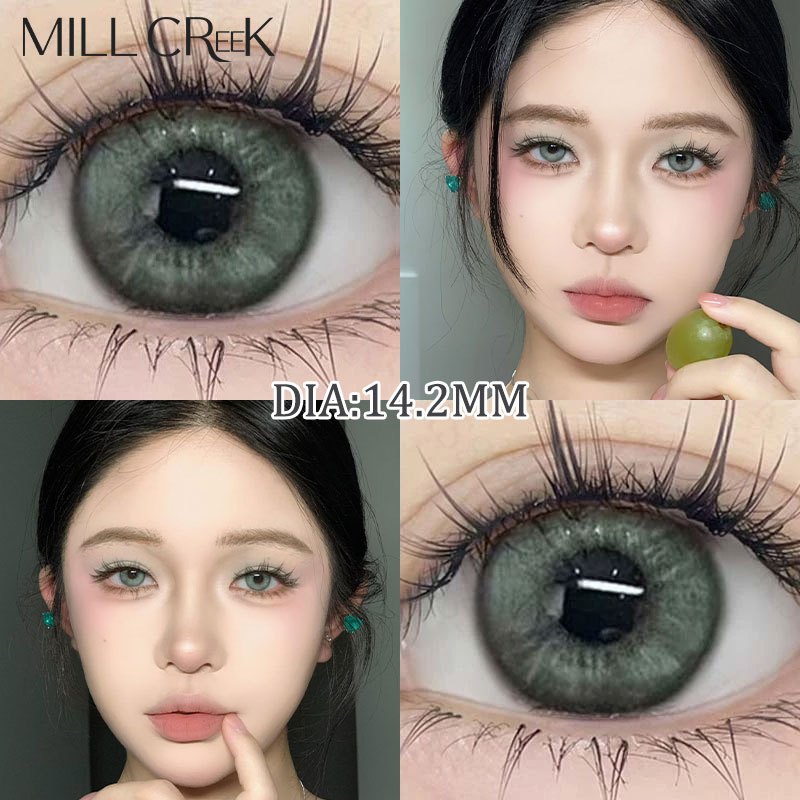 Kính áp tròng Millcreek cận thị | Frozen Green, 14.2mm, 0-8 độ - 1 cặp, sử dụng 1 ngày