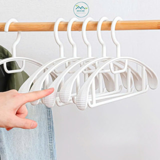 Bộ 10 Móc Treo Quần Áo Nhựa Có Đầu Xoay Cao Cấp Chống Trượt Ngang Vai 41cm, Móc Treo Đa Năng Tiện Lợi