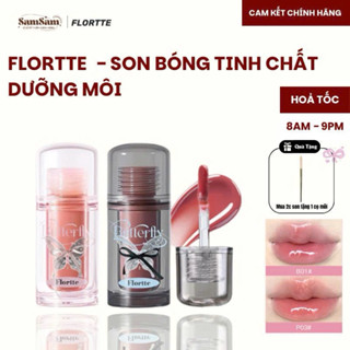   HOẢ TỐC 8AM - 21PM  Son Bóng Chống Dính Dưỡng Ẩm Lâu Trôi FLORTTE  Flower Loria Twin Butterfly Series Essence Honey 