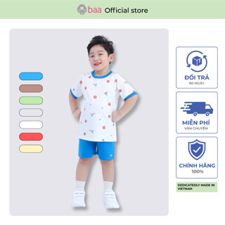 Đồ Bộ Cho Bé Trai Thun Cotton Spandex Thoáng Mát, An Toàn Cho Da (1-10 tuổi) Baababy DB04N