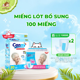 Combo 5 gói / 100 miếng lót bổ sung Canny cho người già và phụ nữ sau sinh, dùng kèm tã quần/ tã dán