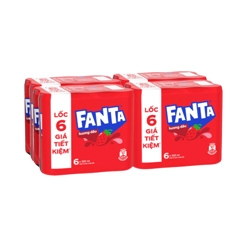 Thùng 24 lon nước ngọt Fanta dâu 320ml (HT)