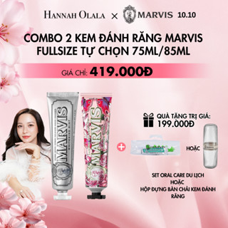 [Marvis x Hannah Olala] Combo 2 Kem Đánh Răng Marvis Classic 75ml - Làm Sạch Răng, Giữ Hơi Thở Thơm Mát