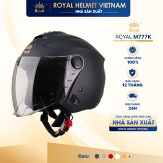 [ĐỘC QUYỀN] Mũ Bảo Hiểm 3/4 Có Kính Royal M777K Chính Hãng, Nón Bảo Hiểm Cho Nam Nữ Đi Xe Máy | Trực tiếp từ NSX