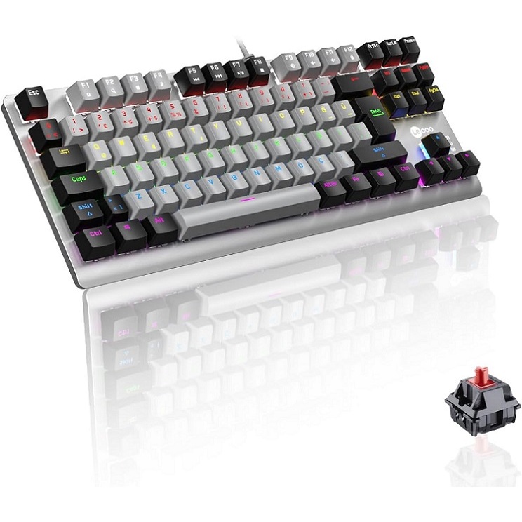 Bàn phím cơ gaming Lecoo GK304 Brown Switch có đèn LED