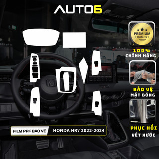  HONDA HRV 2022-2025: Film PPF TPU cao cấp dán nội thất ô tô chống xước xoá mờ vết xước cũ ngăn chặn ố vàng AUTO6 