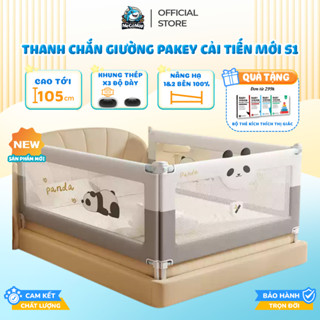 [Mẫu Mới] Thanh Chắn Giường Pakey Cải Tiến Mới, Thanh Chắn Giường Nâng Hạ 1&2 Bên Có Khóa An Toàn - S1/NS2