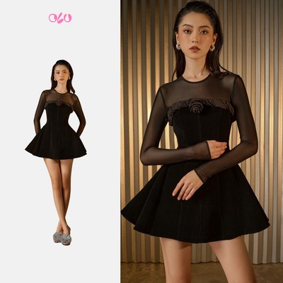 Đầm OLV xoè tay lưới quyến rũ Jireh phù hợp đi chơi đi tiệc