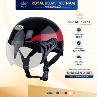  NHÀ SẢN XUẤT  Mũ Bảo Hiểm 1 2 Đầu Asia MT-105K Design Nón Bảo Hiểm 1 2 Có Kính Cho Nam Và Nữ Asia Chính Hãng 