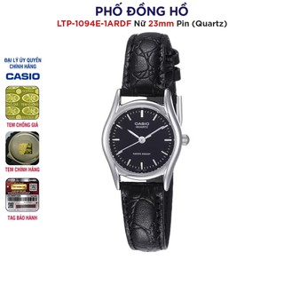 Đồng hồ nữ dây da casio chính hãng anh khuê ltp-1094e-1ardf
