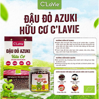 Đậu Đỏ Azuki Hữu Cơ C'LaVie - Giàu Dinh Dưỡng, Nấu Chè, Làm Sữa Hạt