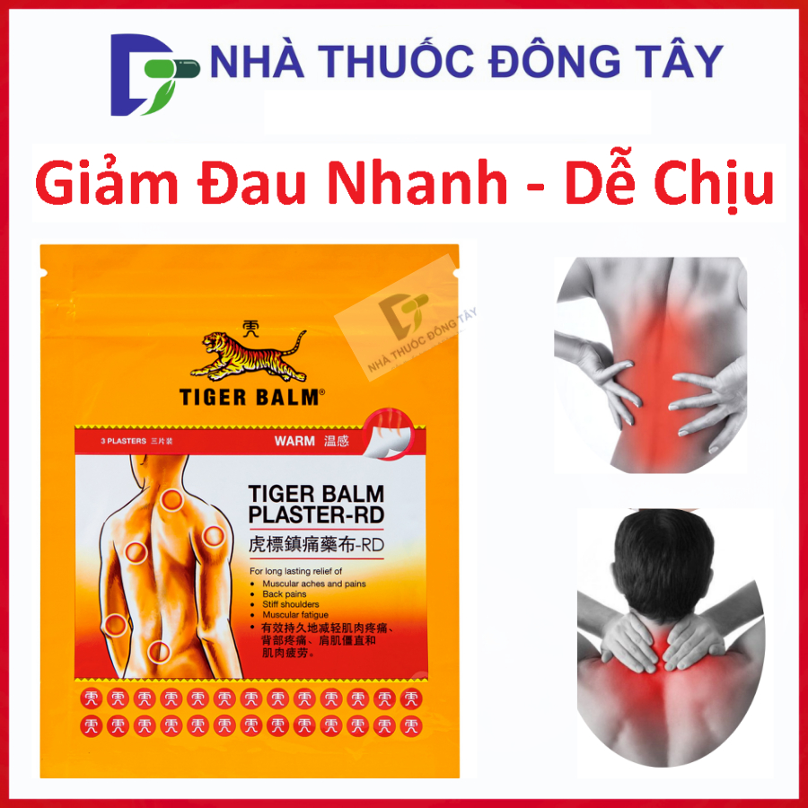 Cao Dán Con Hổ Tiger Balm / Cao Dán Xương Khớp / Miếng Dán Giảm Đau (Gói 3 Miếng) - Nhà Thuốc Đông Tây 3