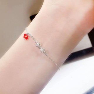 lắc tay nơ bạc treo cờ tổ quốc