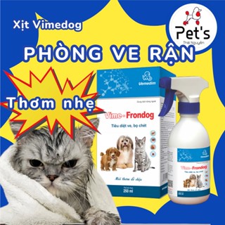  VIME- FRONDOG xịt ve rận siêu an toàn dành cho chó mèo 250ml 
