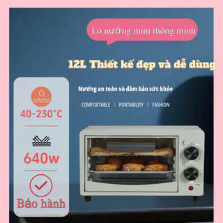  Lò nướng mini Xianke nướng bánh mỳ giòn thịt rau quả lò nướng điện không khói thông minh hẹn giờ hâm đồ ăn H108 