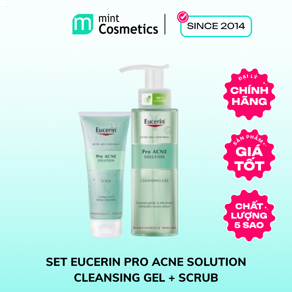Set Eucerin Pro Acne Solution Cleansing Gel + Scrub